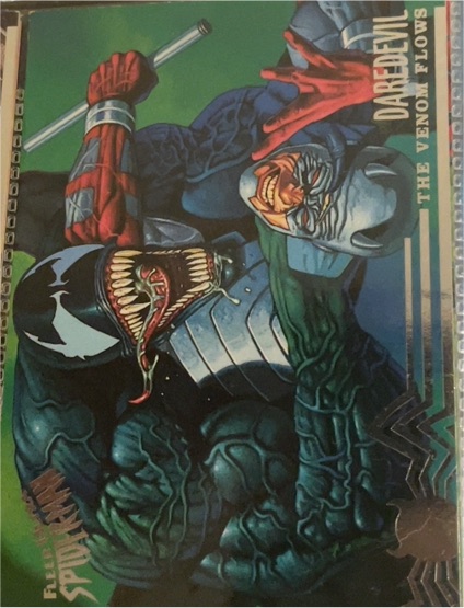 1995 Fleer Ultra Spider-Man #100 Venom vs Daredevil — front
