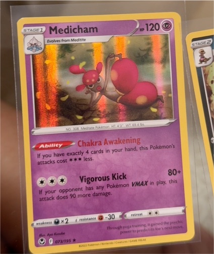 2022 Pokémon Sword & Shield Silver Tempest #073 Medicham — front