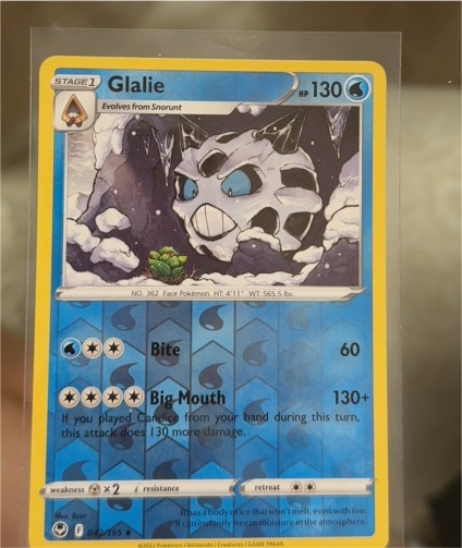 2022 Pokémon Sword & Shield Silver Tempest #042 Glalie — front