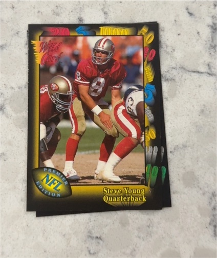 1991 Wild Card #86 Steve Young — front