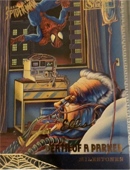 1995 Fleer Ultra Spider-Man #98 Death of a Parker Ben Parker — front