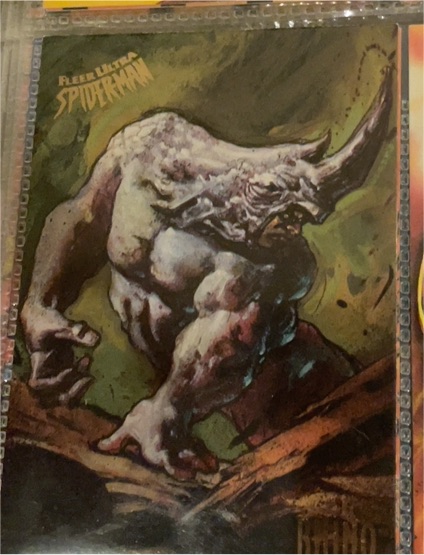 1995 Fleer Ultra Spider-Man #45 Rhino — front