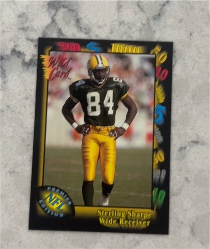 1991 Wild Card #119 Sterling Sharpe — front