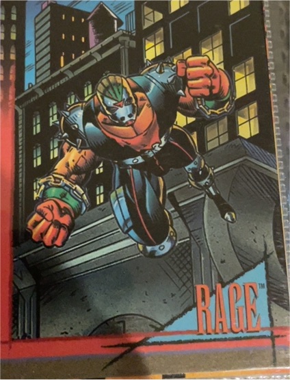 1993 Skybox Marvel Universe #25 Rage — front