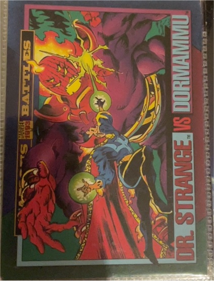 1993 SkyBox Marvel Universe #160 Dr. Strange vs Dormammu — front