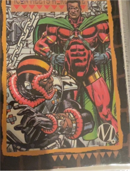 1993 SkyBox Milestone: The Dakota Universe #58 Icon Meets Hardware — front