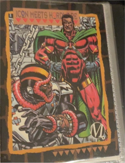 1993 SkyBox Milestone: The Dakota Universe #58 Icon Meets Hardware — front
