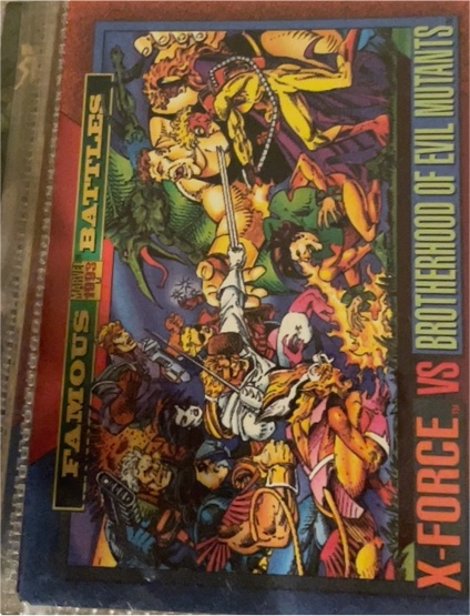1993 SkyBox Marvel Universe #167 X-Force vs Brotherhood of Evil Mutants — front