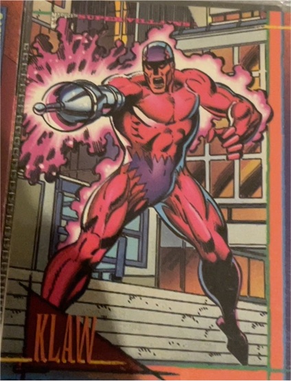 1993 SkyBox Marvel Universe Series 4 #81 Klaw — front