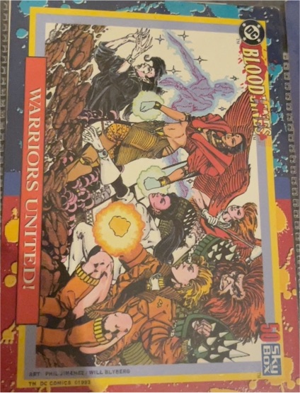 1993 SkyBox DC Bloodlines #50 Warriors United! — front