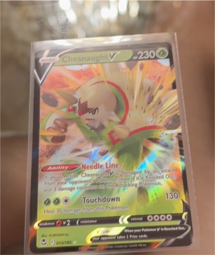 2022 Pokémon TCG Silver Tempest #15 Chesnaught V — front