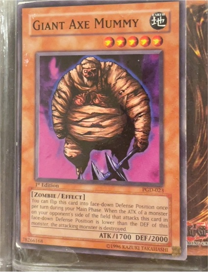 1996 Yu-Gi-Oh! PGD-023 Giant Axe Mummy — front