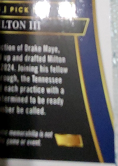 2024 Panini Select Draft Selections Memorabilia #DSM-JMN Joe Milton III — back