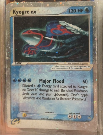 2003 Nintendo Black Star Promo #001 Kyogre ex — front