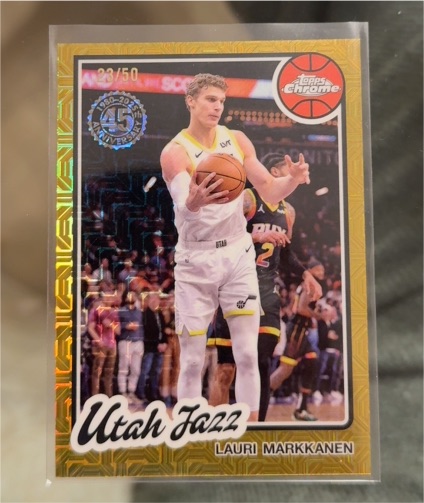 2025 Topps Chrome 45th Anniversary #TC-UZ Lauri Markkanen — front