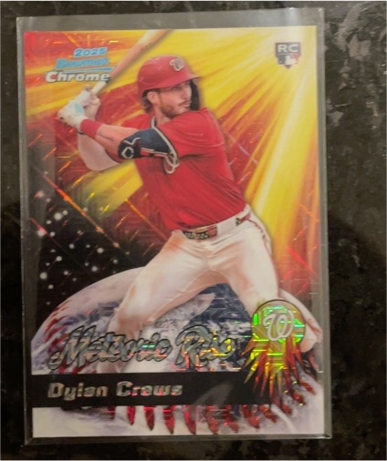 2025 Bowman Chrome #MR-10 Dylan Crews Meteoric Rise — front