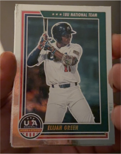 2022 Panini Stars & Stripes USA Baseball #93 Elijah Green — front