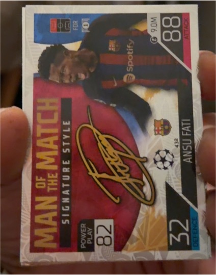 2022-23 Topps Match Attax UEFA Man of the Match #432 Ansu Fati — front