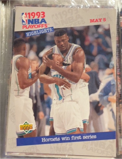 1993-94 Upper Deck #194 Hornets Win First Series — front
