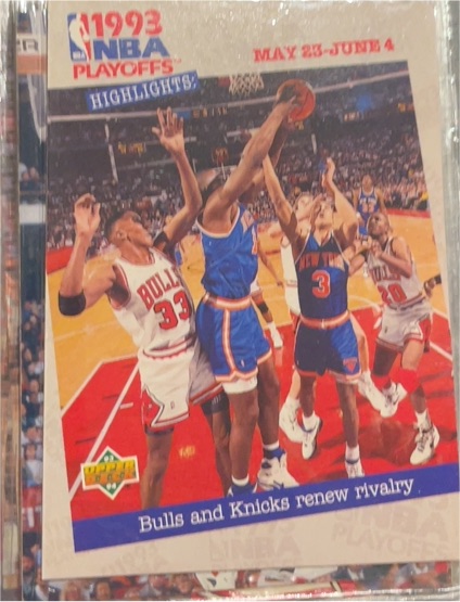 1993-94 Upper Deck #196 Bulls and Knicks Renew Rivalry — front