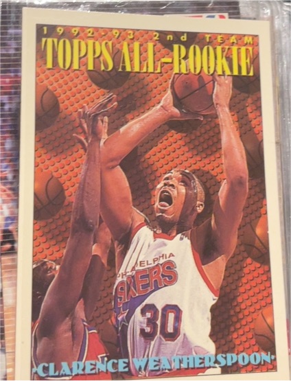 1993-94 Topps #179 Clarence Weatherspoon — front