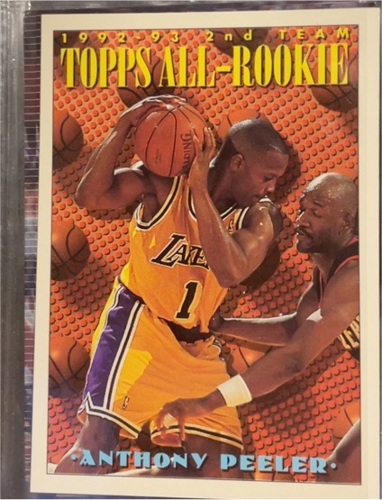 1992-93 Topps All-Rookie Team #176 Anthony Peeler — front