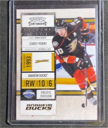 2010-11 Panini Playoff Contenders #1 Corey Perry — front