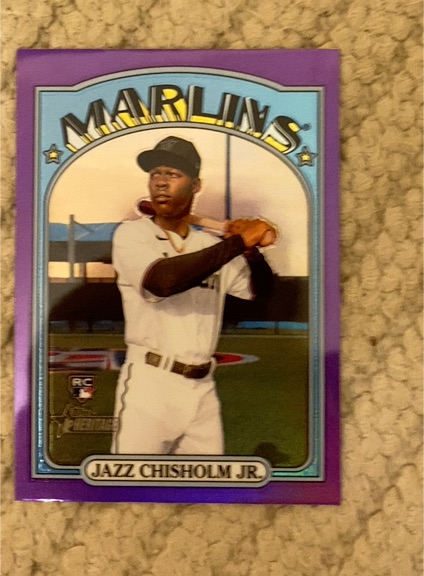2021 Topps Heritage High Number #665 Jazz Chisholm Jr. — front