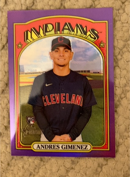 2021 Topps Heritage #569 Andres Gimenez — front