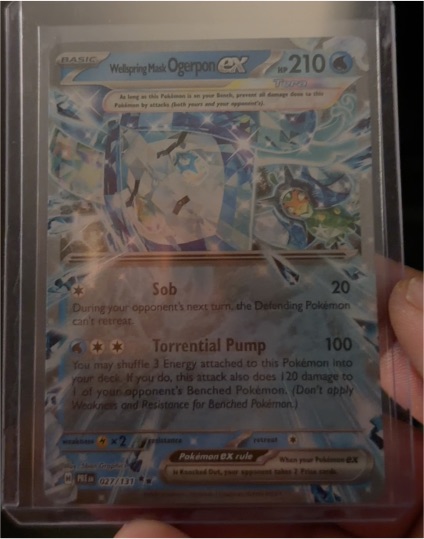 2023 Pokémon TCG Scarlet & Violet Prismatic Evolutions #027 Wellspring Mask Ogerpon ex — front