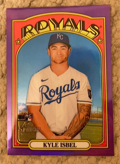 2021 Topps Heritage #594 Kyle Isbel — front