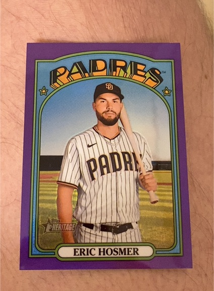 2021 Topps Heritage #649 Eric Hosmer — front