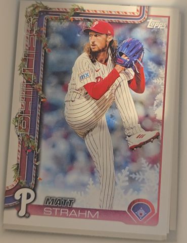 2025 Topps Holiday #H71 Matt Strahm — front