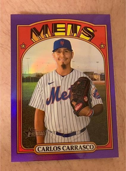 2021 Topps Heritage #717 Carlos Carrasco — front