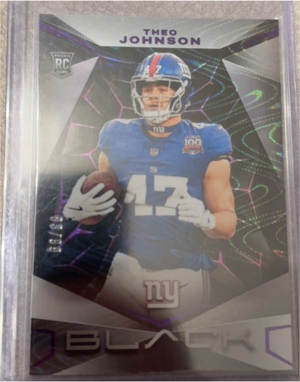 2024 Panini Black #190 Theo Johnson — front