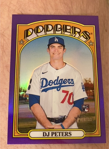 2021 Topps Heritage High Number #532 DJ Peters — front