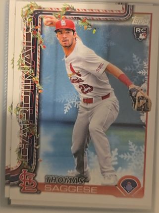 2025 Topps Holiday #H187 Thomas Saggese — front