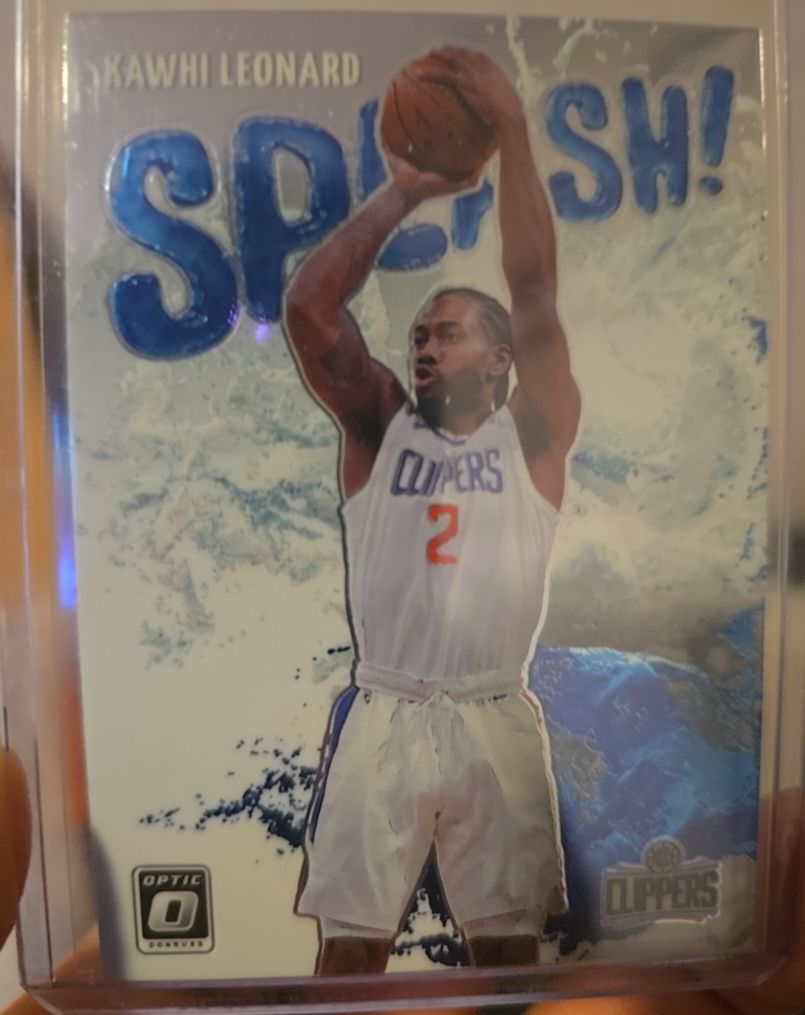 2021-22 Donruss Optic #15 Kawhi Leonard Splash! Los Angeles Clippers — front