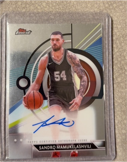 2023-24 Topps Finest #FA-SM Sandro Mamukelashvili Finest Autographs — front