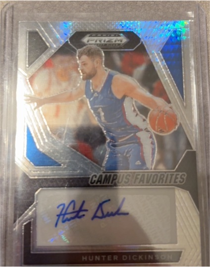 2024 Panini Prizm Draft Picks Campus Favorites Signatures #CFS-HDC Hunter Dickinson — front