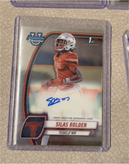 2024 Bowman University Chrome #PA-SBO Silas Bolden — front