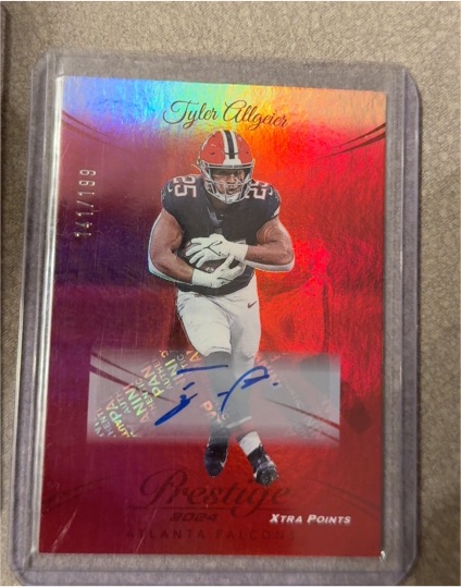 2024 Panini Prestige #12 Tyler Allgeier Xtra Points Red — front