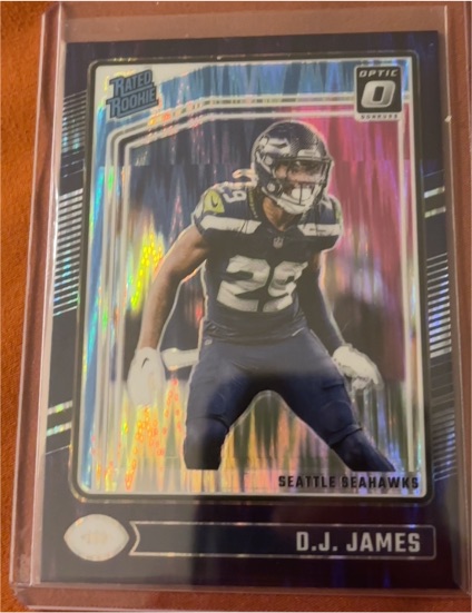 2024 Donruss Optic #222 D.J. James Purple Shock — front