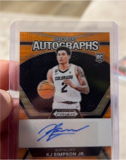2024 Panini Prizm Draft Picks #DPA-KJS KJ Simpson Jr. Autograph Rookie Card — front