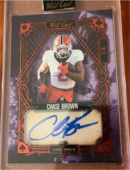 2024 Wild Card 5 Card Draw #5CDC-17 Chase Brown — front