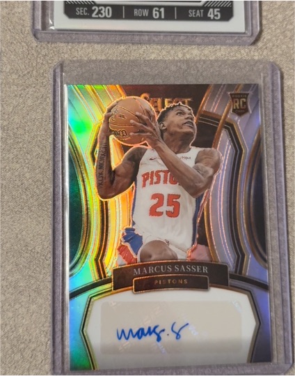 2023-24 Panini Select #RS-MS Marcus Sasser Rookie Signatures — front