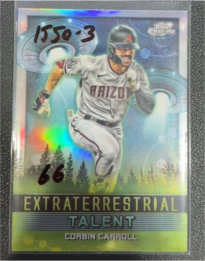 2024 Topps Chrome Cosmic #ET-3 Corbin Carroll Extraterrestrial Talent — front