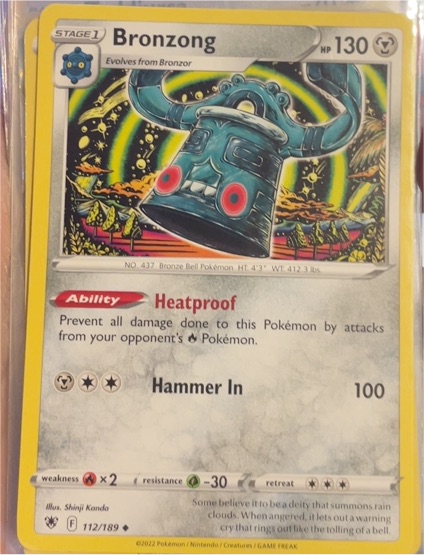 2022 Pokémon Astral Radiance #112 Bronzong — front