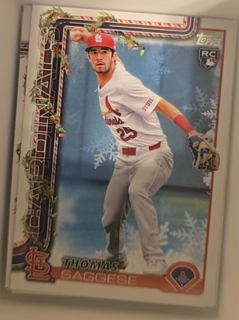 2025 Topps Holiday #H187 Thomas Saggese — front
