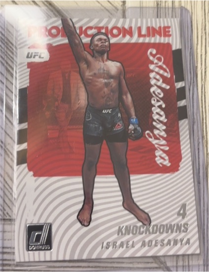 2022 Donruss UFC Production Line #3 Israel Adesanya — front